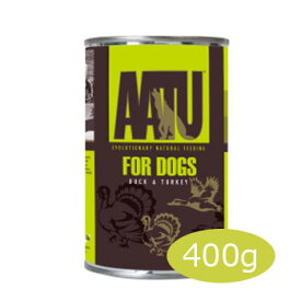 ★マラソン早い者勝ちクーポン★AATU（アートゥー）　ドッグ　ダック ＆ ターキー　400g 缶【ドッグフード/グレインフリー/ペットフード/ウェットフード/穀物不使用/グルテンフリー】