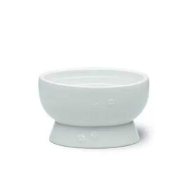 猫壱　猫用 脚付フードボウル 日本製 ホワイト　猫用食器 食器 日本製 磁器 ペット用品