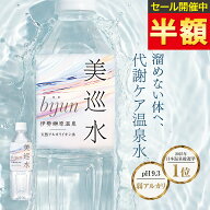 【無くなり次第終了】50%OFF！美巡水 温泉水 500ml 24本入 ナチュラル ミネラルウォーター 水 500 送料無…