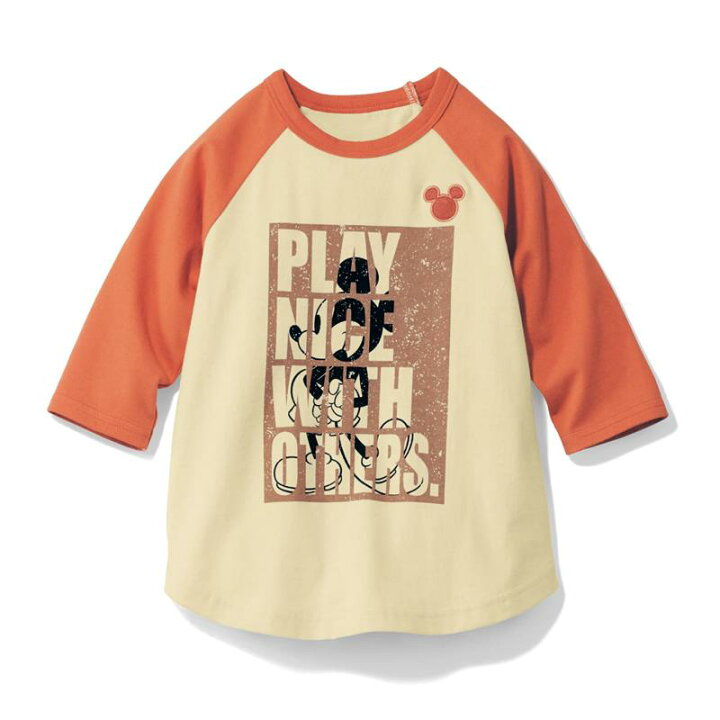 楽天市場 Disney ディズニー 七分袖ｔシャツ ミッキーマウス ロゴ 90 100 110 1 130 140 ベルメゾン 子供服 子供 服 子供用品 男の子 女の子 子供用 ｔシャツ 七分袖 カジュアル 春夏秋 ベルメゾン Disney Fantasy Shop