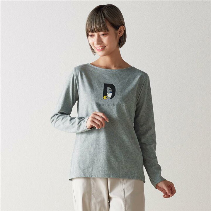 楽天市場 Disney ディズニー 長袖ｔシャツ 選べるキャラクター ドナルドダック 杢グレー S M L Ll 3l ベルメゾン レディース ファッション カットソー トップス ｔシャツ ベルメゾン Disney Fantasy Shop