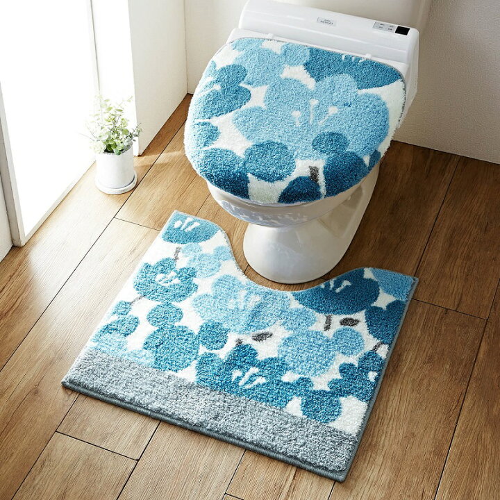 人気ブランド新作豊富 トイレマットセット ディズニー ミッキー マット フタカバー セット 北欧調 抗菌 防臭 ブルー系 標準マット O Uフタセット Riosmauricio Com