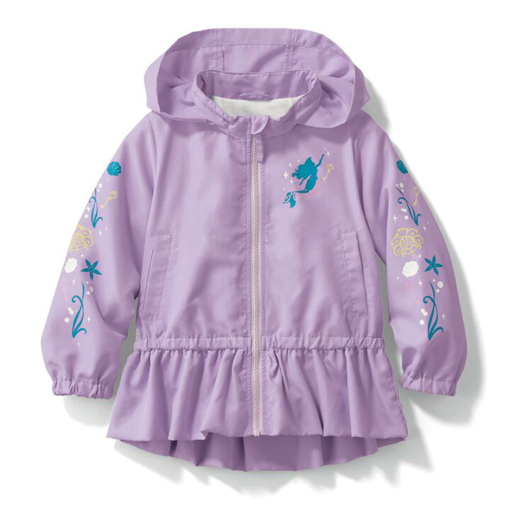 楽天市場 Disney ディズニー 裾フリルウィンドブレーカー アリエル ラプンツェル エルサ 90 100 110 1 130 140 ベルメゾン 子供服 子供 服 子供用品 女の子 子供用 ジャケット コート ブルゾン ディズニープリンセス ベルメゾン Disney Fantasy Shop