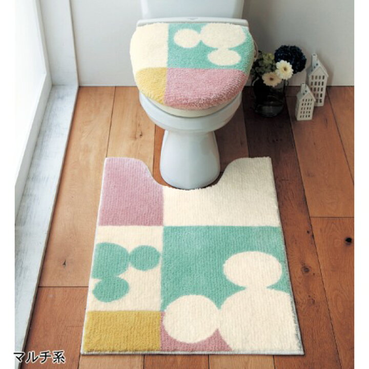 楽天市場 Disney ディズニー トイレマット フタカバー 単品 セット ミッキーモチーフ マルチ系 裾ロングマット 温水フタセット ベルメゾン トイレ 便所 お手洗い おしゃれ ベルメゾン Disney Fantasy Shop