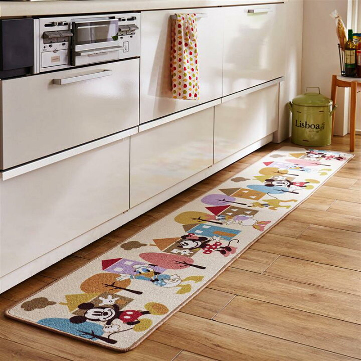楽天市場 約44x180 約66x1 Disney ディズニー サイズ豊富なプリントキッチンマット ミッキー フレンズ ベルメゾン キッチン 台所 用品 キッチン マット おしゃれ 拭ける 180 台所マット キャラクター W45l180 W65l1 ベルメゾン Disney