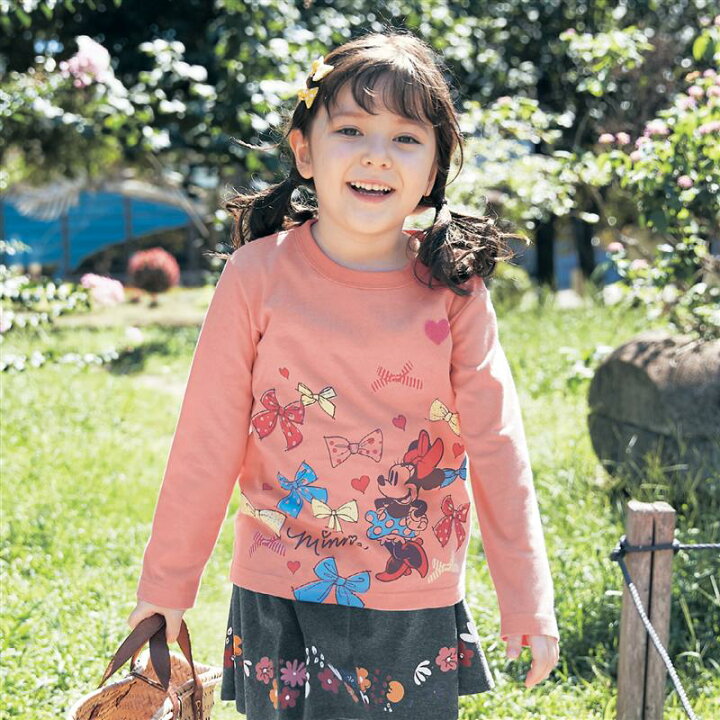 楽天市場 Disney ディズニー 名札ココ長袖ｔシャツ ミニーマウス 90 100 110 1 130 140 ベルメゾン 子供服 子供 服 子供用品 女の子 子供用 ｔシャツ 長袖 かわいい キャラクター 身頃地綿100 コットン ベルメゾン Disney Fantasy Shop