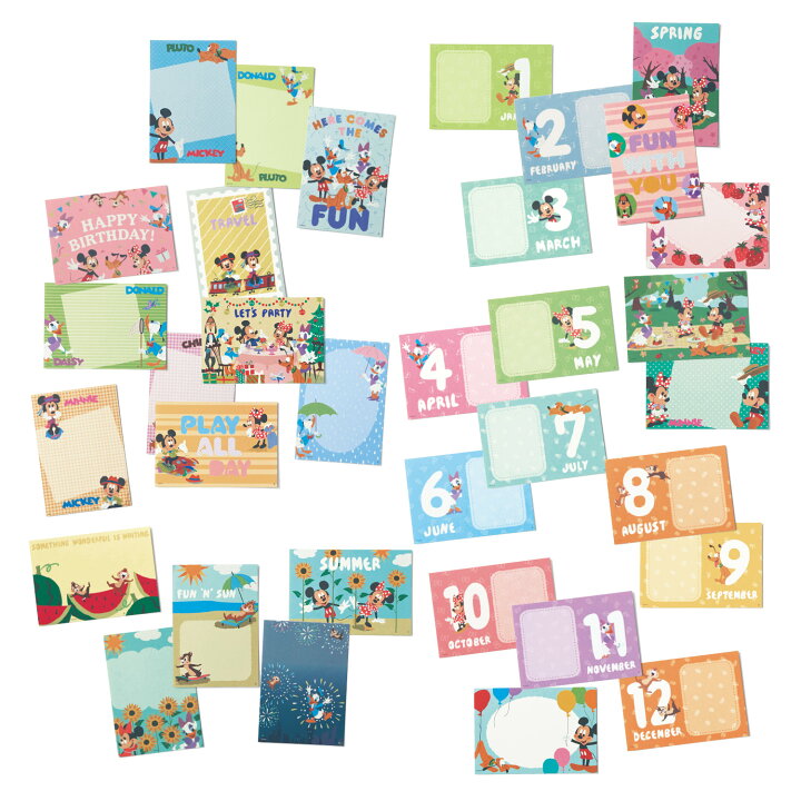 楽天市場 全品ポイント5倍 Disney ディズニー アルバムデコレーションカード ベルメゾン 文房具 ステーショナリー 文具 おしゃれ デザイン 雑貨 アルバム 手作り カード メッセージ マンスリーカード デコレーション ディズニー ポケット ベルメゾン