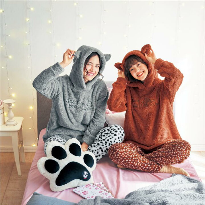 楽天市場 Disney ディズニー 耳付き ボアプルパーカパジャマ １０１匹わんちゃん バンビ S M L Ll ベルメゾン レディース パジャマ ルーム ウェア 部屋着 アニマル 着ぐるみ ベルメゾン Disney Fantasy Shop