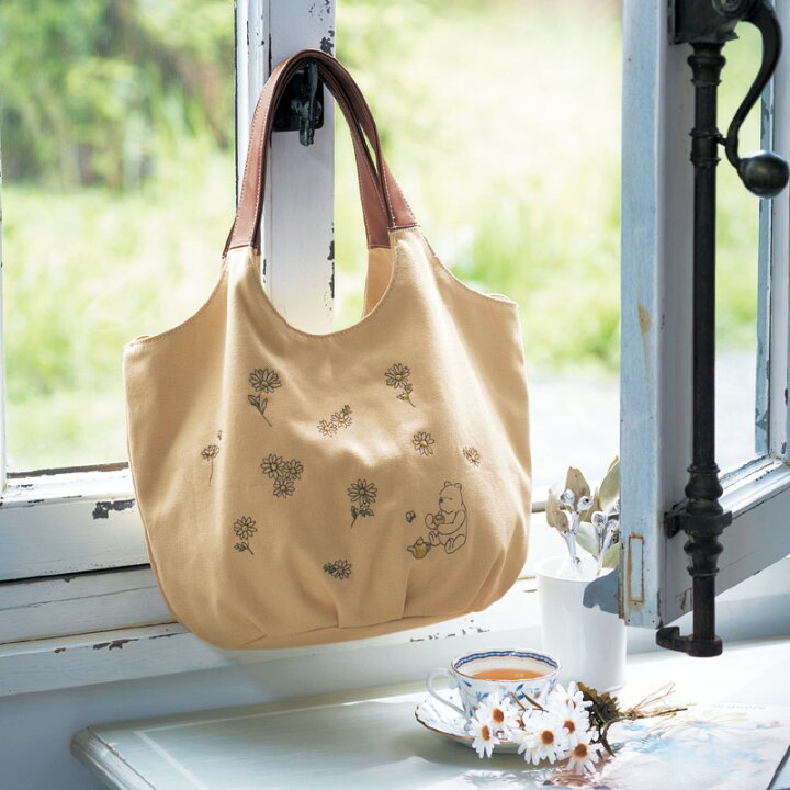 楽天市場 Disney ディズニー 刺繍バルーンバッグ クラシック プー レディース 女性 バッグ 鞄 カバン トート 手提げバッグ トートバッグ 手さげ ベルメゾン Disney Fantasy Shop