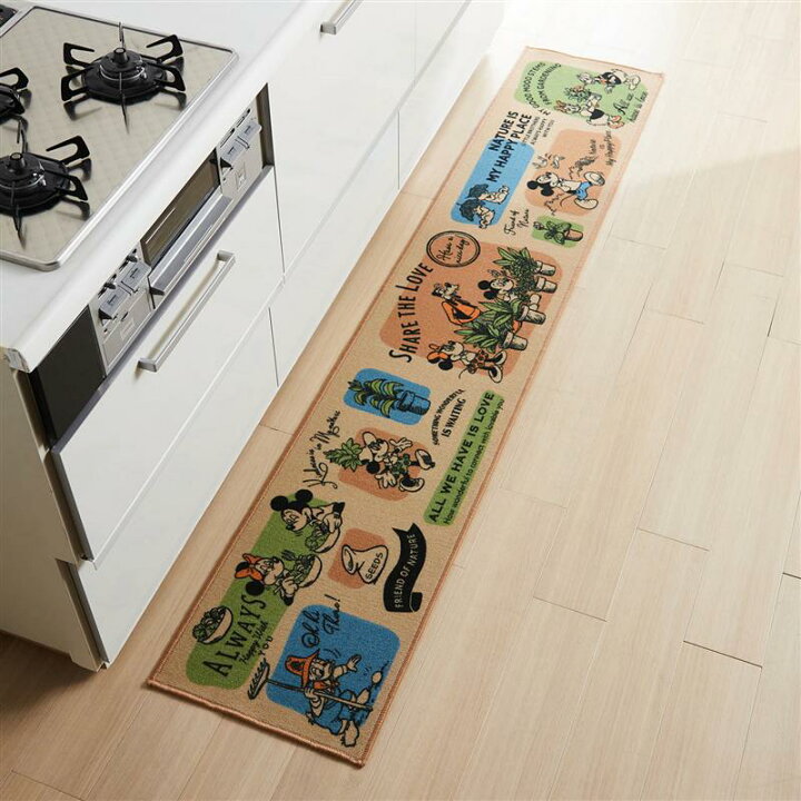 楽天市場 約44 210 Disney ディズニー 汚れが落ちやすいプリントキッチンマット ミッキー フレンズ ファブリック マット キッチンマット カーペット 敷き物 敷物 敷きもの 新生活 おしゃれ 洗える キャラクター ベルメゾン W44l210 ベルメゾン