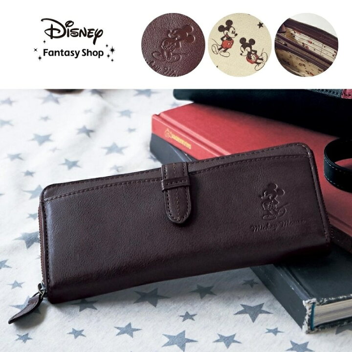 楽天市場】【Disney】 ディズニー 本革多収納ファスナー長財布［日本製 
