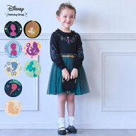 ◆ 100 110 120 130 140 ◆【Disney】 ディズニー 子供服 長袖 チュールドッキング ワンピース 「 エルサ…