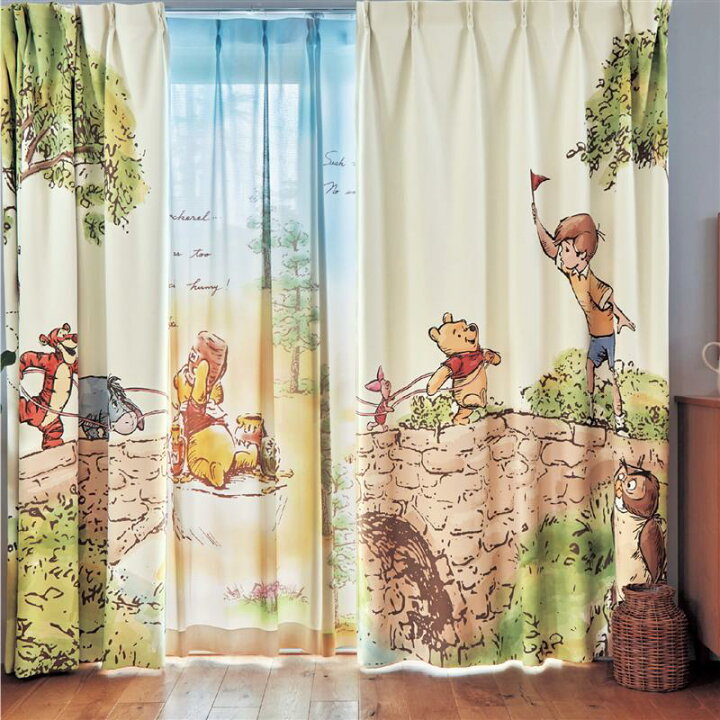 ブランド雑貨総合 ディズニー のれん チップデール レース ブラインド