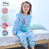 【Disney】 ディズニー キッズパジャマ 長袖パジャマ フリルスムース パジャマ 「ミニーマウス エルサ ラ…