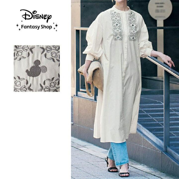 楽天市場】【Disney】 ディズニー ボリューム袖の刺繍ワンピース 