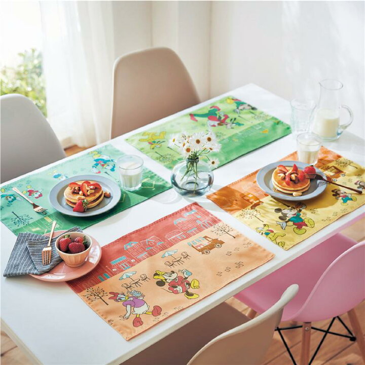 楽天市場 Disney ディズニー ランチョンマット４柄セット ミッキー フレンズ キッチン用品 雑貨 ランチョンマット おしゃれ 撥水 子供 布 キャラクター レトロ セット ベルメゾン ミッキーマウス ミニーマウス グッズ ベルメゾン Disney Fantasy Shop