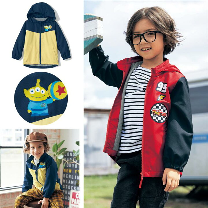 楽天市場 Disney ディズニー ウィンドブレーカー カーズ エイリアン 子ども 子供 キッズ キッズ服 服 アウター 上着 ウィンドーブレーカー 男の子 防寒 通園 通学 上着 春 秋 ブルゾン ライトアウター ベルメゾン Disney Fantasy Shop