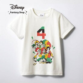【Disney】 ディズニー キッズナンバーTシャツ 「 チップ＆デール グーフィー 」◆ 100〜150 ◆ ディズニーTシャツ Tシャツ キッズ 子供 子供服 tシャツ 半袖 数字 ペア 親子 お揃い ナンバーTシャツ