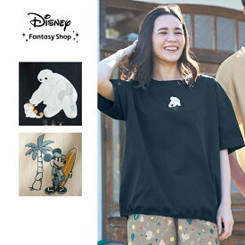 【Disney】 ディズニー ユニセックス水陸両用プルオーバー（選べるキャラクター） ◆ S M L LL 3L ◆ ミッキーマウス ベイマックス ◆ ◇ レディース 女性 トップス カットソープルオーバー カットソー プルオーバー レディーストップス ◇