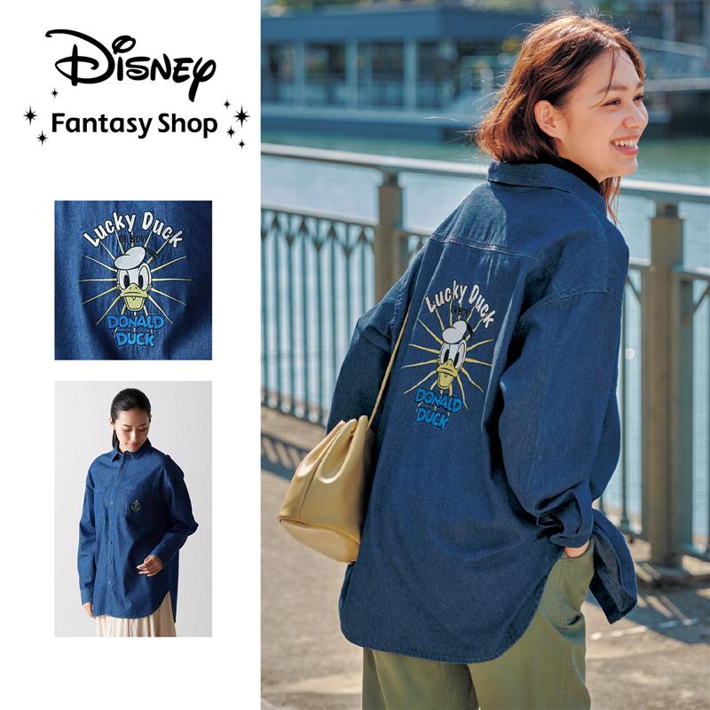 楽天市場】【Disney】 ディズニー 刺繍デニムシャツ「ミッキーマウス