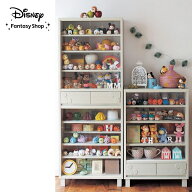 【10%OFF! 7/4 20:00-7/13 9:59】◆ 高さ90.5 ◆【Disney】 ディズニー ダブル棚板のコレクションキャビ…