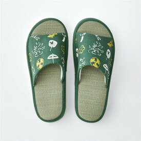 【30%OFF! 8/4 20:00-8/17 9:59】い草 スリッパ 夏用 ディズニー ルームシューズ Disney 夏スリッパ 前あき 室内履き たたみ 蒸れにくい ウレタン キャラクター グッズ M L LL レディース メンズ 男女 暑さ対策 夏 おしゃれ かわいい ベルメゾン