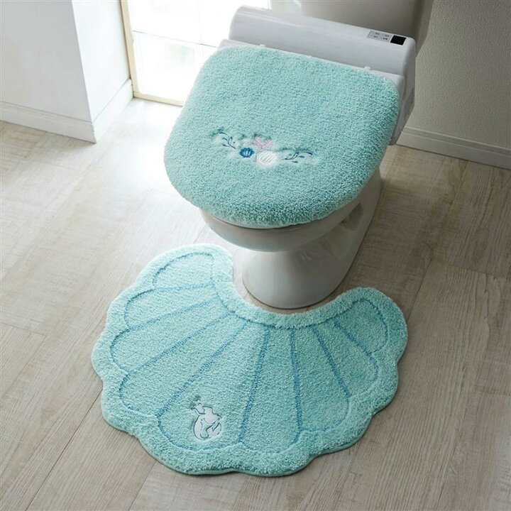 楽天市場 標準ﾏｯﾄ Ouﾌﾀｾｯﾄ Disney ディズニー シェル型トイレマット フタカバー アリエル ファブリック トイレタリー トイレファブリック フタカバー マットセット フタカバー トイレマット マット セット 新生活 ディズニープリンセス ベルメゾン