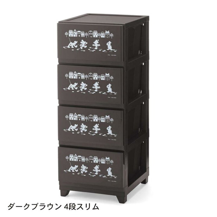 楽天市場】◇ 4段ワイド ◇【Disney】 ディズニー 樹脂チェスト  