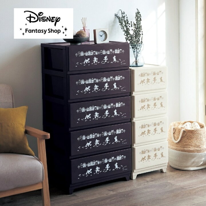 楽天市場】◇ 4段スリム ◇【Disney】 ディズニー 樹脂チェスト 
