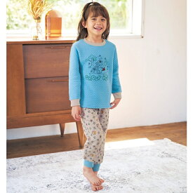 【Disney】キルトパジャマ「 くまのプーさん 」 ◆100 110 120 130 140 ◆ ◇ 子ども 子供 キッズ キッズ服 パジャマ ルームウェア 冬 綿100 キルト 男の子 女の子 キャラクター 長袖 長ズボン キャラクター かわいい ◇