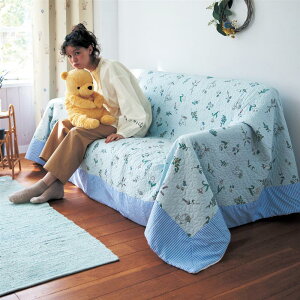 【Disney】 ディズニー ウォッシュキルトのマルチカバー・ソファカバー「クラシック・プー」 ◇ ファブリック ソファカバー カバーリング カバー ソファーカバー safaカバー カバー類 新生活