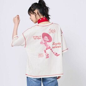 【Disney】 ディズニー Disney 配色ステッチプリント Tシャツ ◆ トイ・ストーリー バズ・ライトイヤー ジェシー ロッツォ ◆ ◇ ユニセックス レディース 女性 トップス カットソープルオーバー カットソー プルオーバー レディーストップス ◇ ピクサー