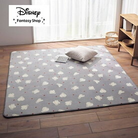 ◆ 約200×200 ◆【Disney】 ディズニー マイクロファイバーの低反発ウレタンラグ「くまのプーさん ミッキーモチーフ チップ＆デール アナと雪の女王 ベイマックス 」◇ ラグ ラグマット おしゃれ 低反発 マイクロファイバー 暖か 冬 秋 キャラクター ミッキーマウス ◇