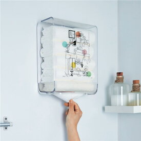 【Disney】 ディズニー 壁付けできる取り出しやすいタオルホルダー「ミッキー&フレンズ」◇ タオルホルダー 収納 ストック 洗面所 ランドリー おしゃれ ◇