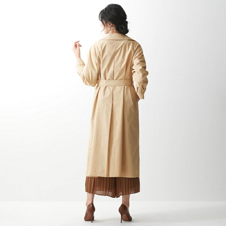 楽天市場 Belle Maison ベルメゾン ミモレ丈トレンチコート サンドベージュ S M L Ll 3l ベルメゾン レディース ファッション コート アウター トレンチコート ベルメゾン 大人ファッション