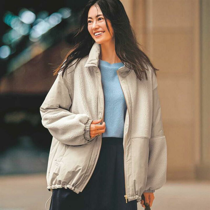 楽天市場】【ベルメゾン】異素材切替え中わたコート ◇ S M L LL 