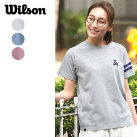 【ベルメゾン】 ウイルソン/Wilson サガラ刺繍半袖Tシャツ ◆ S M L LL ◆