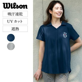 【ベルメゾン】 ウイルソン/Wilson サガラ刺繍半袖ポロチュニック ◆ S M L LL ◆