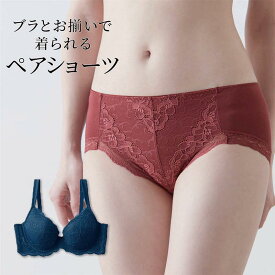 【ベルメゾン】綿混 バックレースショーツ ◆ M L LL ◆ ◇ ショーツ レディース インナー 下着 レース スタンダードショーツ 単品用 ヒップハング ランジェリー レギュラー ひびきにくい セットショーツ ◇