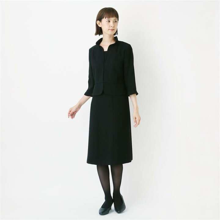 楽天市場】【ベルメゾン】 変形スタンドジャケット&ワンピ[ 喪服 