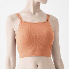 【ベルメゾン】 汗取りインナー サラリスト 冷やしさらっとコットン・ブラキャミソールリブ（クロップド丈） ◆ S M L LL ◆ ◇ レディース 女性 インナー インナーウェア 肌着 汗取り 肌着 レディースインナー 汗取りインナー ブラキャミ キャミソール 短め カップ付き ◇