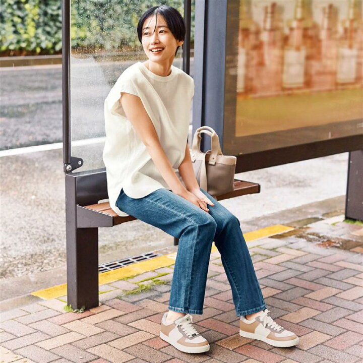 楽天市場 Belle Maison ベルメゾン サンクレア Sanclea コート風スニーカー S M L Ll レディース 女性 シューズ 靴 スニーカー レディーススニーカー ベルメゾン 大人ファッション