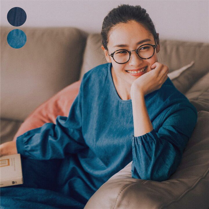 楽天市場 Belle Maison ベルメゾン ブルーリミテッド Blue Limited 家事対応バックスリットワンピース S M L Ll レディース 女性 ルームウェア 部屋着 ワンピース ワンピ レディースルームウェア ベルメゾン 大人ファッション