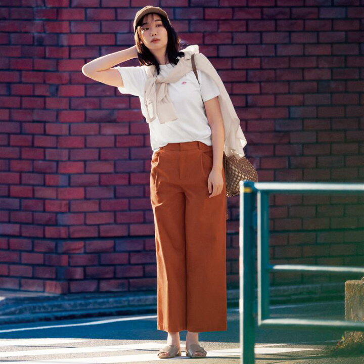 楽天市場 Belle Maison ベルメゾン コットン混セミワイドクロップドパンツ 汗ジミ防止 S M L Ll 3l パンツ レディース 春夏 女性 パンツ ズボン ボトムス ロングパンツ レディースパンツ ベルメゾン 大人ファッション