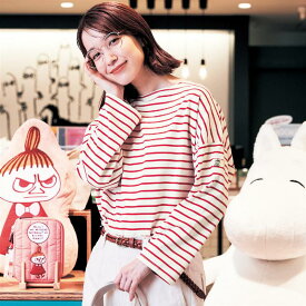 【ベルメゾン】 ムーミン/MOOMIN ピスネーム付きボーダーTシャツ ◆ S M L LL ◆ ◇ レディース 女性 トップス カットソープルオーバー カットソー プルオーバー レディーストップス ◇
