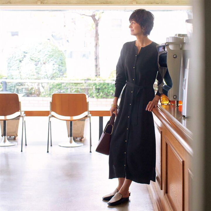 楽天市場 Belle Maison ベルメゾン スタイルノート Stylenote 羽織にもなるニットワンピース チャコール S M L Ll レディース 女性 ワンピース ワンピ ロングワンピース ロング レディースワンピース ベルメゾン 大人ファッション