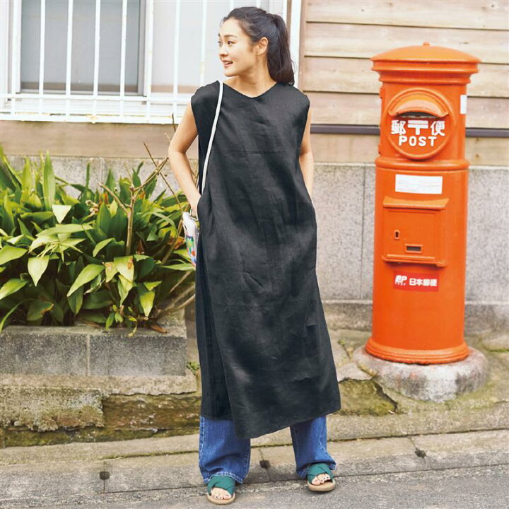 楽天市場 Belle Maison ベルメゾン リネン100 ロングワンピース チャコール S M L Ll ワンピース レディース リネン ワンピース ワンピ ロングワンピース ロング 半袖 春夏 夏 おしゃれ きれいめ ベルメゾン 大人ファッション