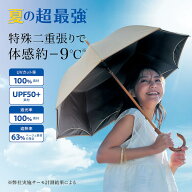 【50%OFFセール!7/18 0:00〜7/27 9:59】【新色追加】 超最強 二重張り長日傘 ◇ レディース 日傘 傘 長傘…