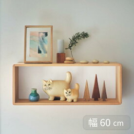 簡単設置 壁掛け ウォールシェルフ ◆ 幅60cm 奥行16cm 高さ23cm ◆◇ ホテルライク 角が丸い ボックス 賃貸 取り付け 簡単 壁掛け 壁棚 傷つけにくい 壁掛けラック 壁掛け棚 本棚 壁面ラック 棚 ディスプレイラック