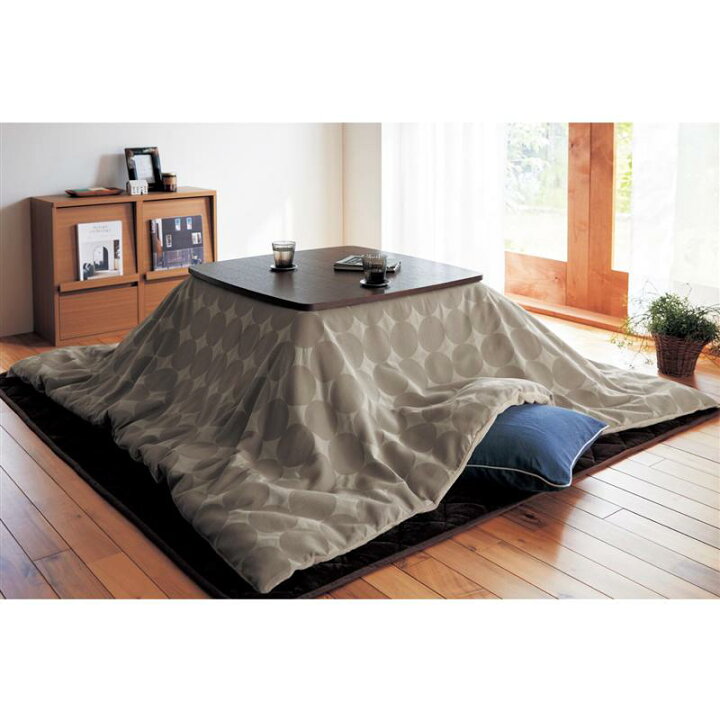 楽天市場 ベルメゾン 綿１００ サークル織柄の撥水こたつ布団カバー チャコール 省スペース正方形 こたつ 炬燵 布団 ふとん カバー 洗える 汚れ おしゃれ かわいい デザイン 家具 インテリアのベルメゾン